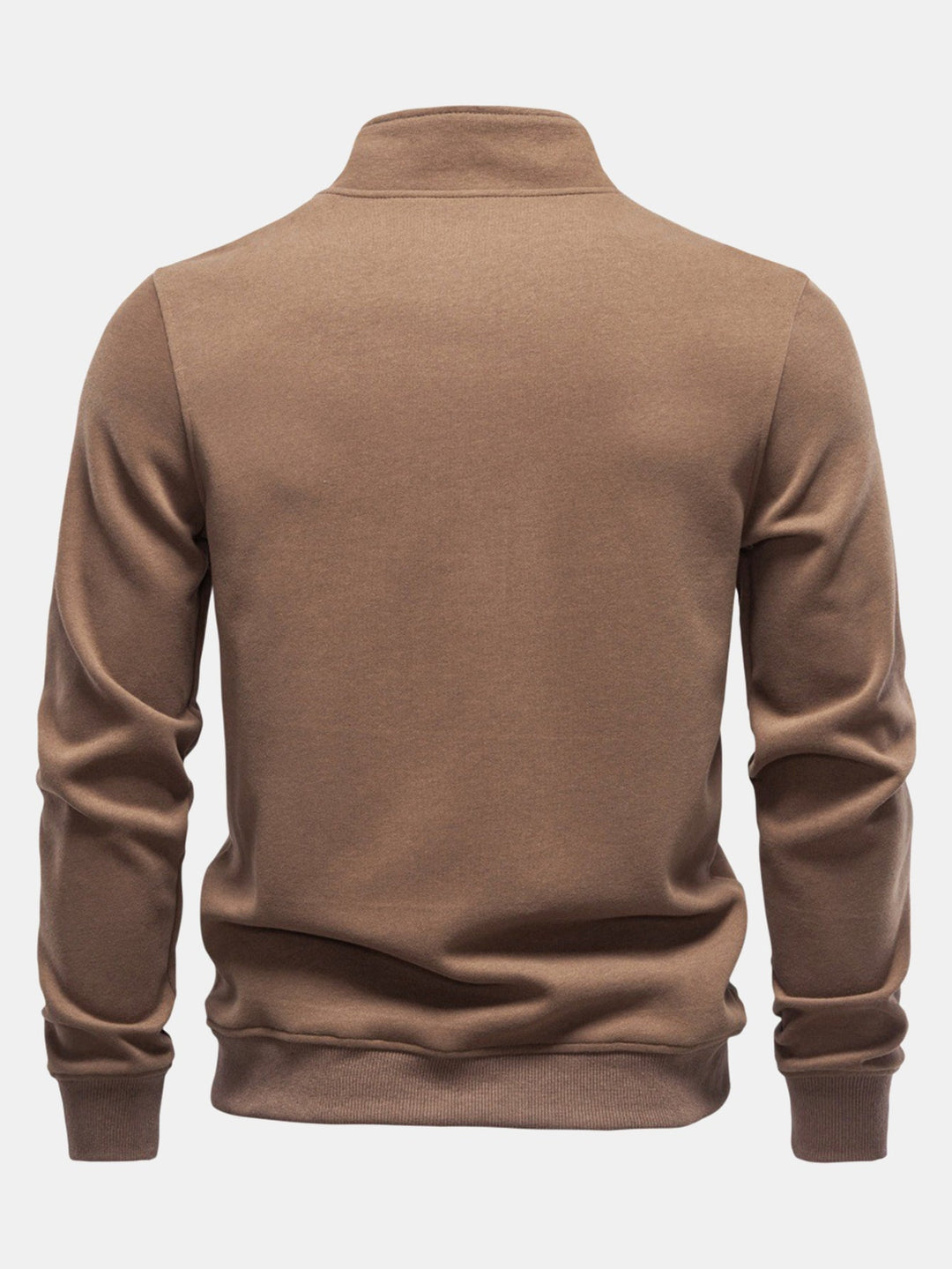 Men's Cotton Blend Quarter Zip Sweatshirt - Casual Pullover