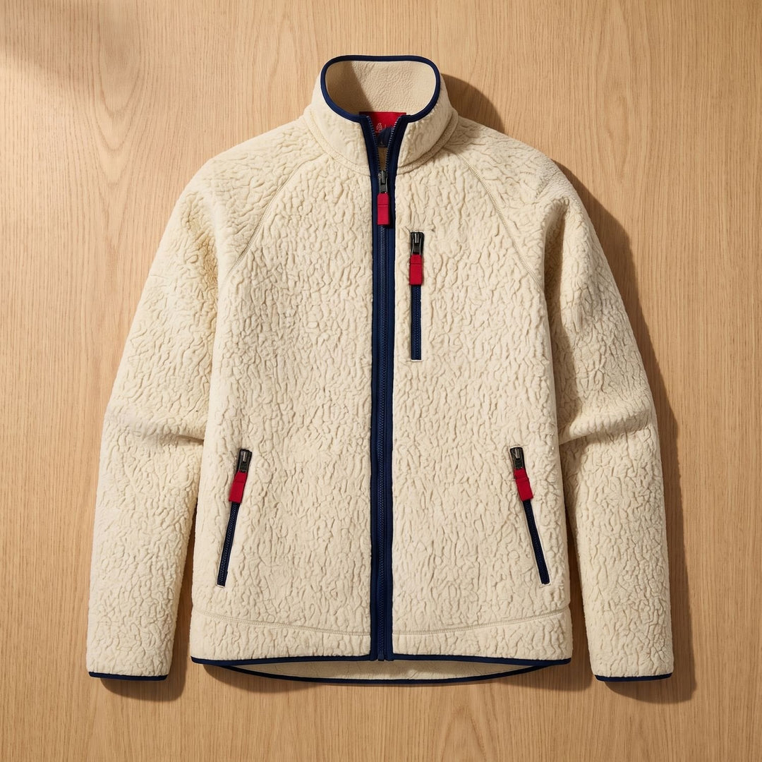 Thijs | Men's Oversized Relaxed-Fit Fleece Zip Jacket