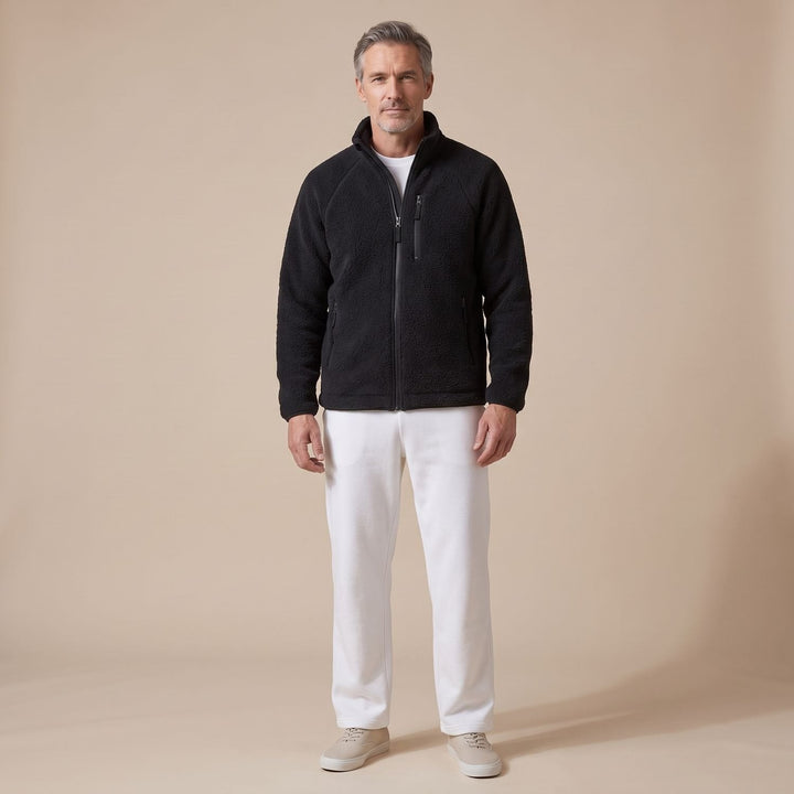 Thijs | Men's Oversized Relaxed-Fit Fleece Zip Jacket