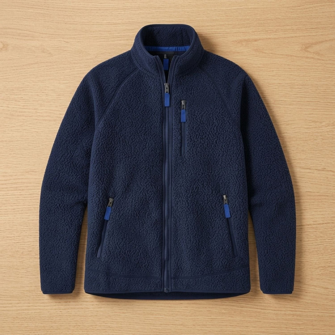 Thijs | Men's Oversized Relaxed-Fit Fleece Zip Jacket