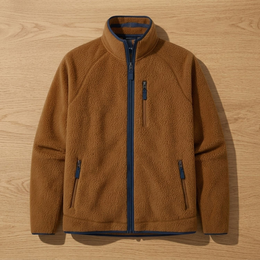 Thijs | Men's Oversized Relaxed-Fit Fleece Zip Jacket