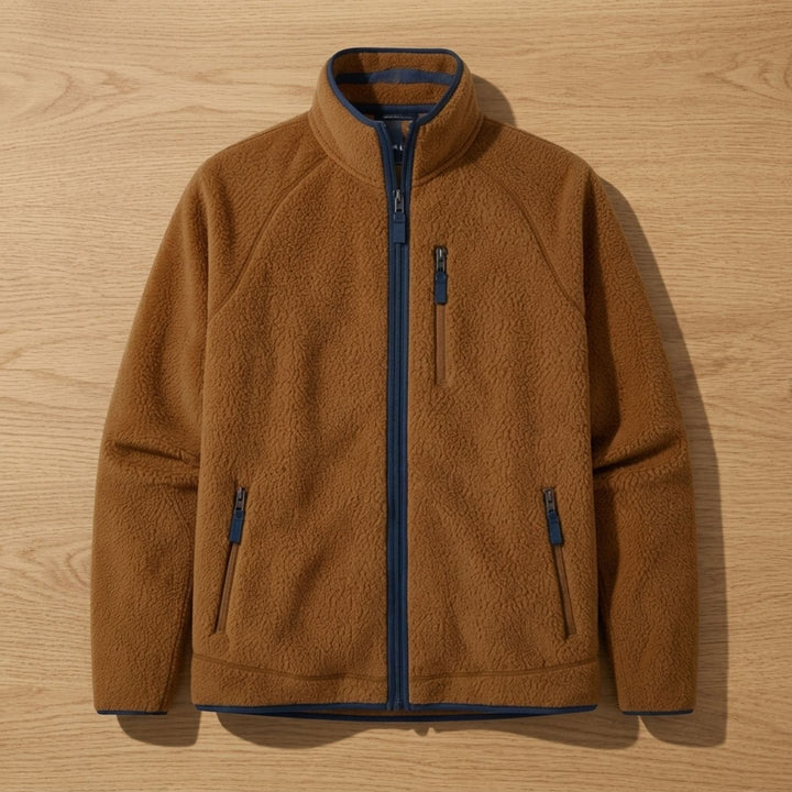 Thijs | Men's Oversized Relaxed-Fit Fleece Zip Jacket