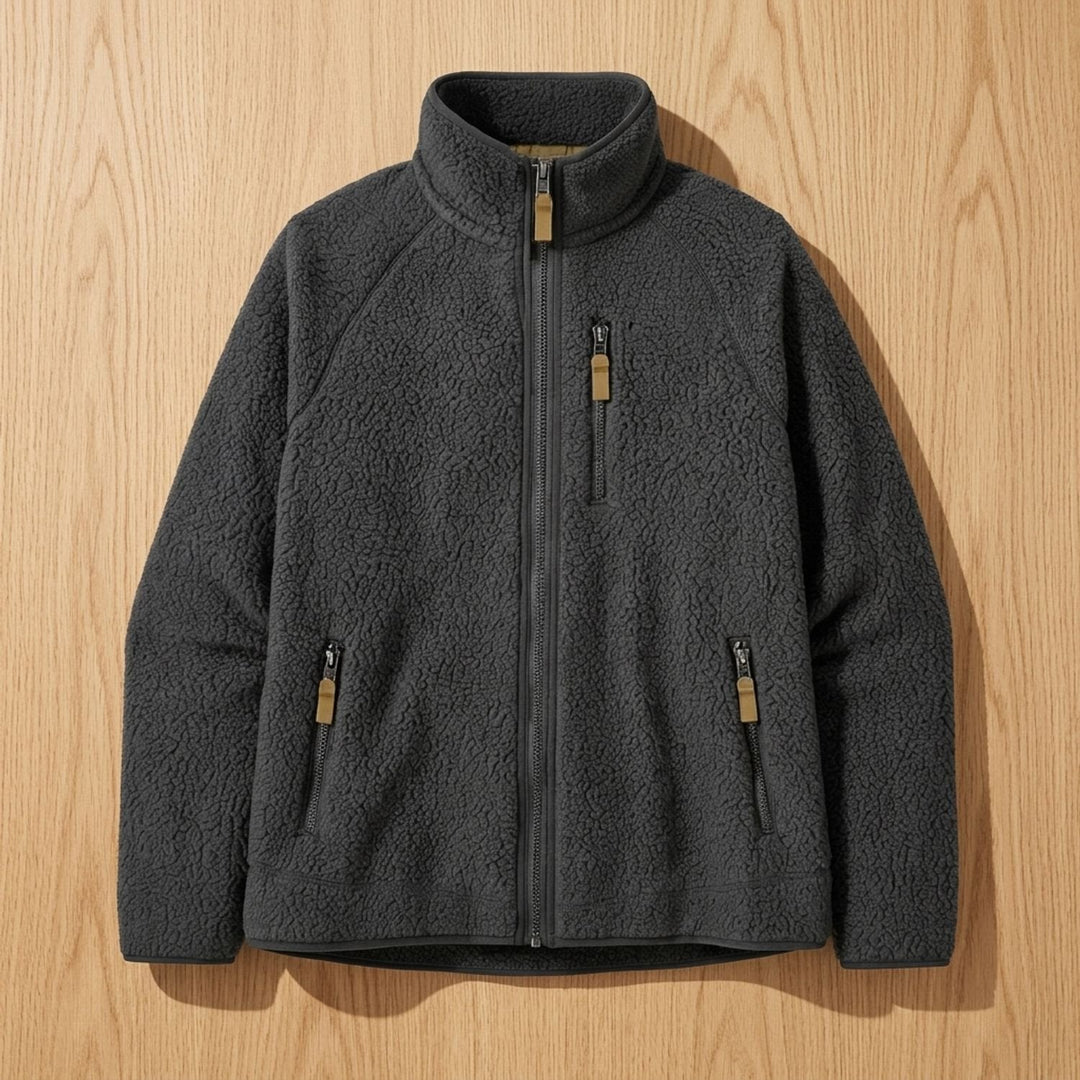 Thijs | Men's Oversized Relaxed-Fit Fleece Zip Jacket