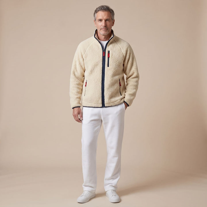 Thijs | Men's Oversized Relaxed-Fit Fleece Zip Jacket