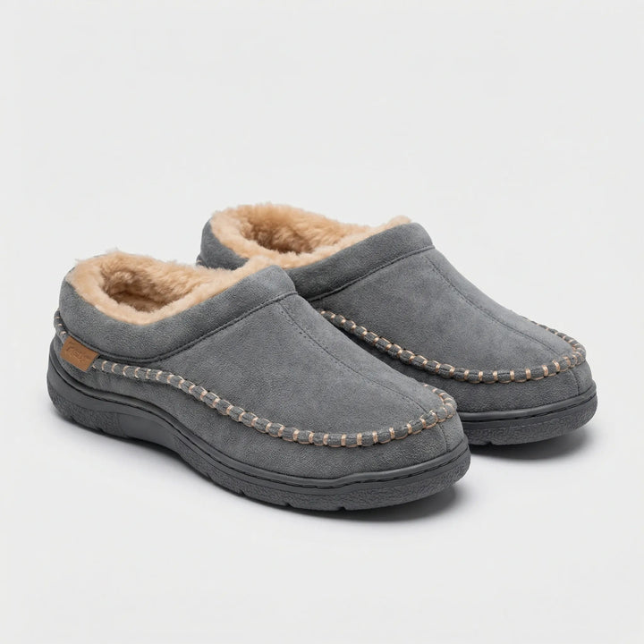 Men's Moccasin Slippers Black