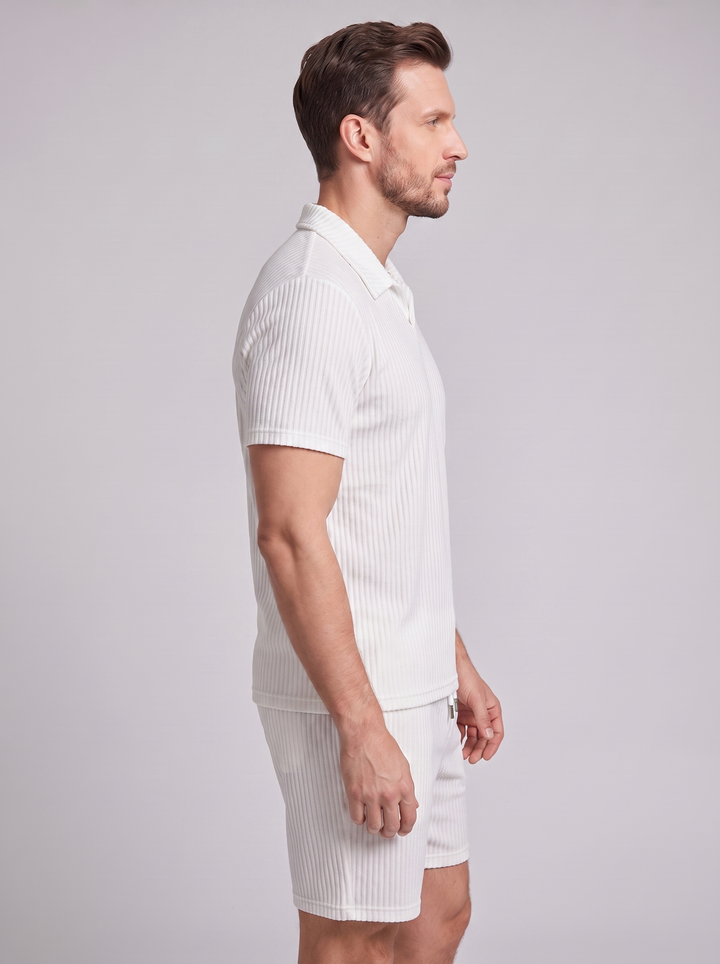 Men's Ribbed Polo Set