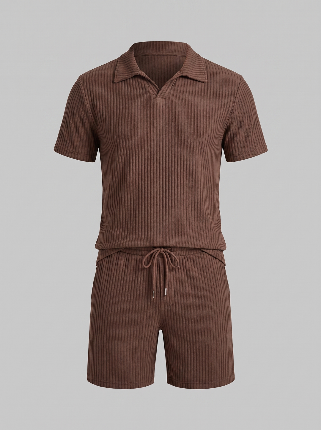 Men's Ribbed Polo Set