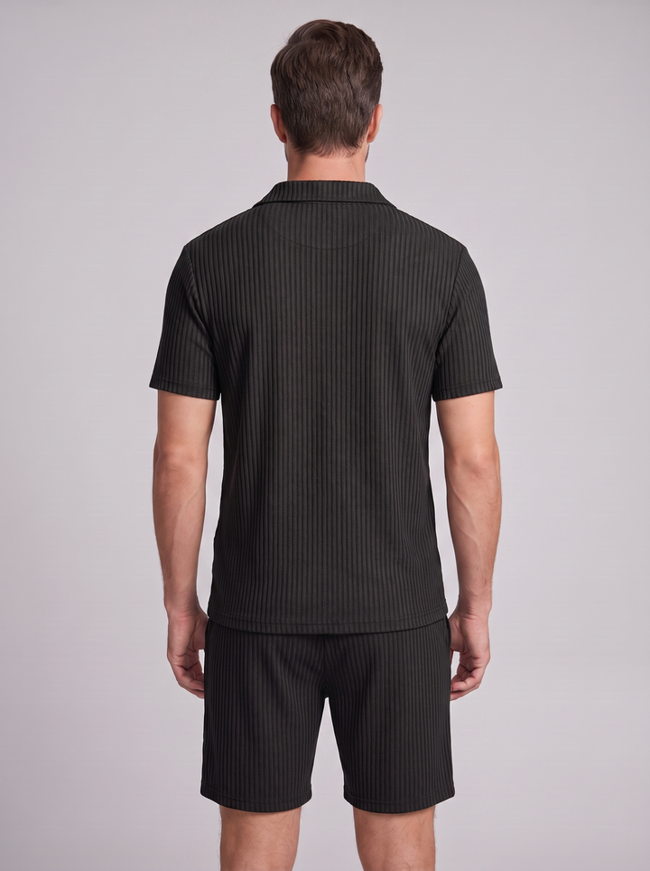 Men's Ribbed Polo Set