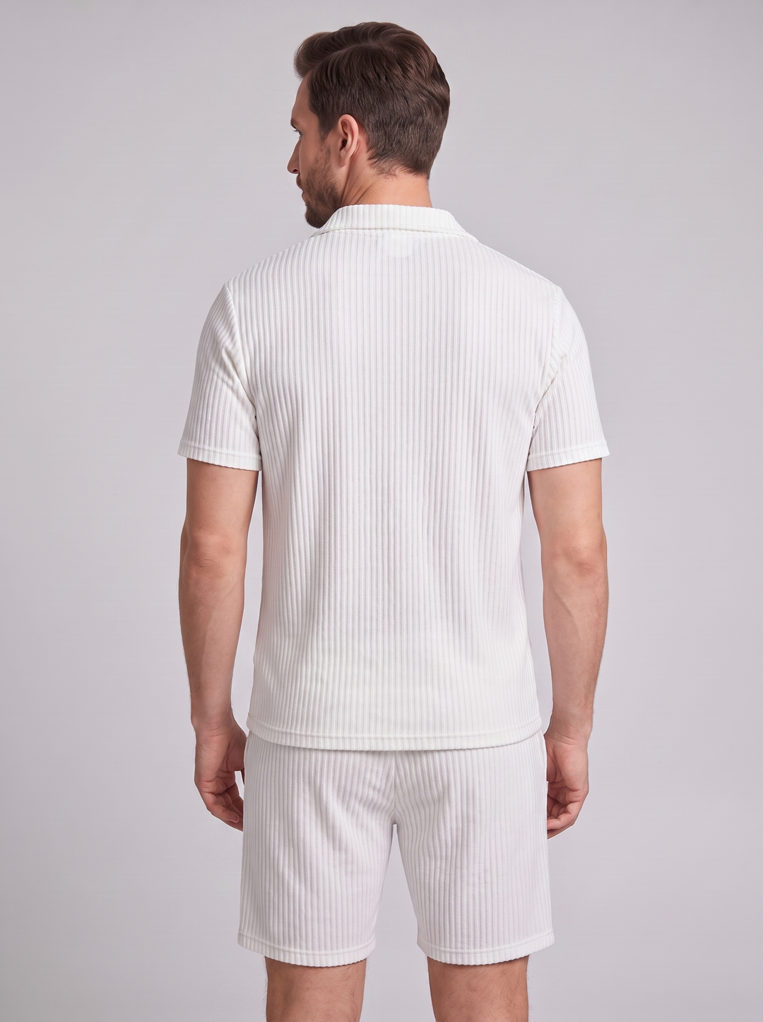 Men's Ribbed Polo Set