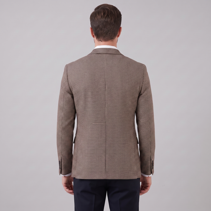 Men's Check Pattern Tailored Suit