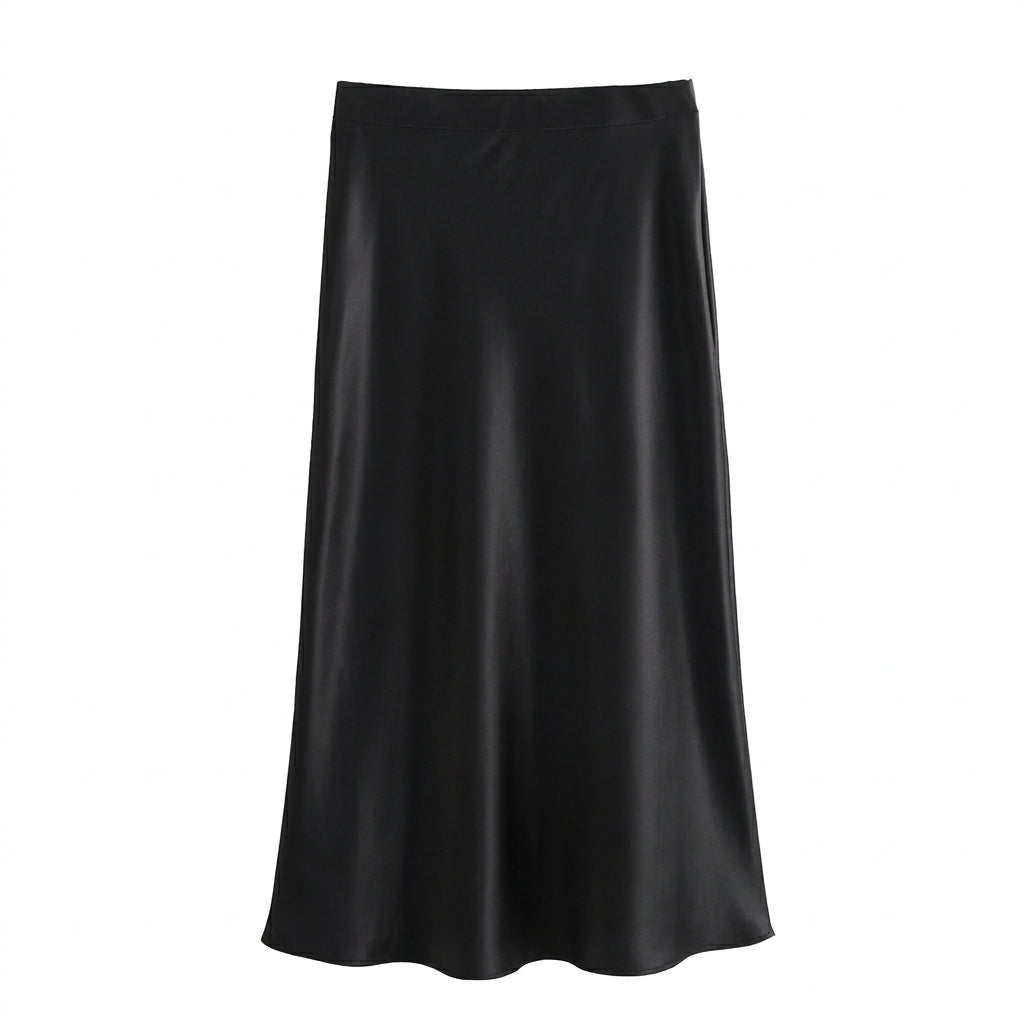 Ladies Satin Skirt with Elegant Shine for a Luxurious Maxi Look