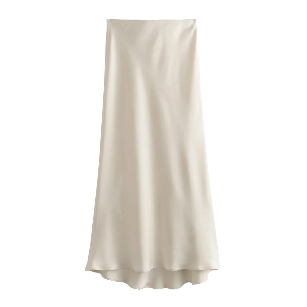 Ladies Satin Skirt with Elegant Shine for a Luxurious Maxi Look