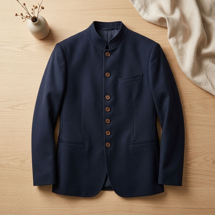 Bram | Men's Stand Collar Button Winter Jacket Relaxed Fit