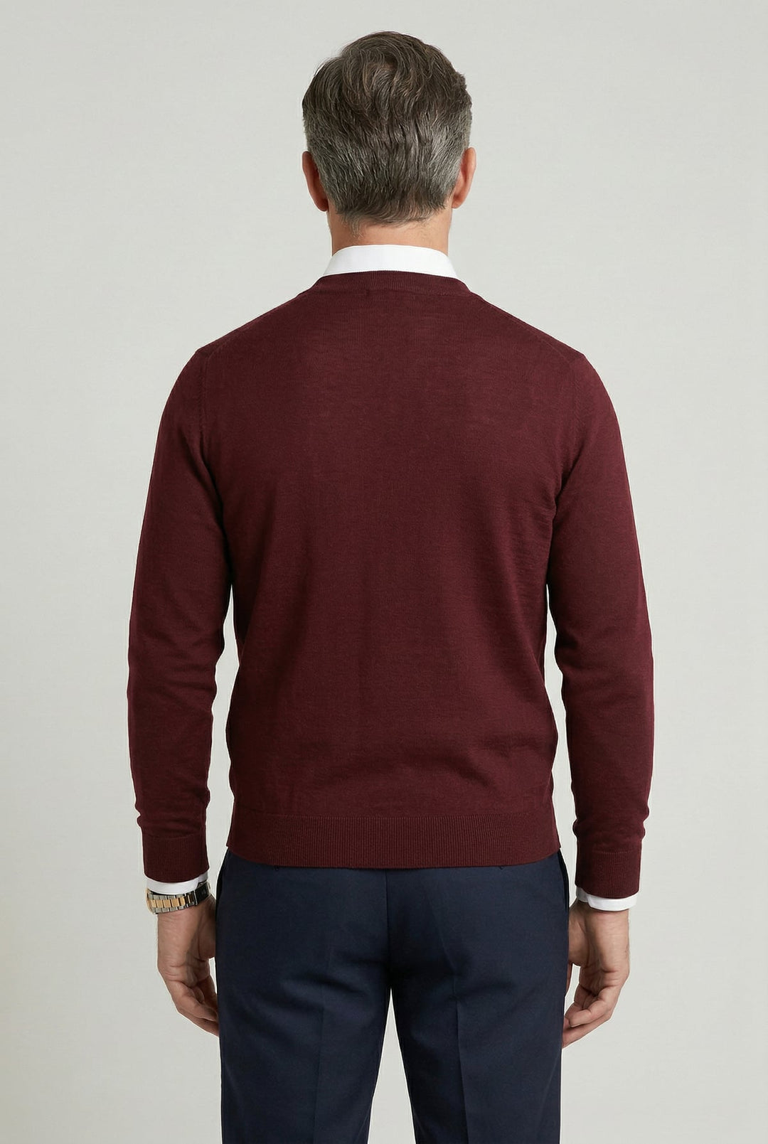 Men's Vest with V-Neck and Button Closure