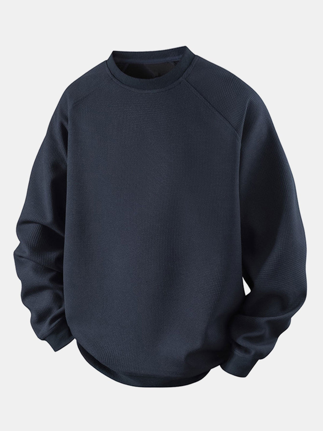 Men's Waffle Structure Crew Neck Sweatshirt - Relaxed Fit
