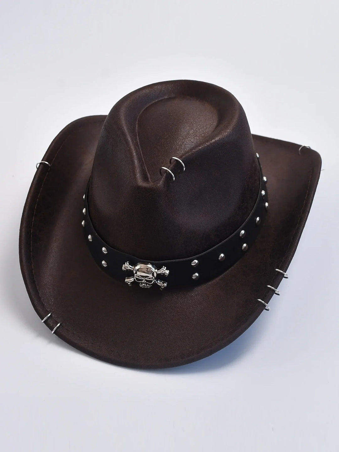 Men's Western Cowboy Hat - Skull Studded Band