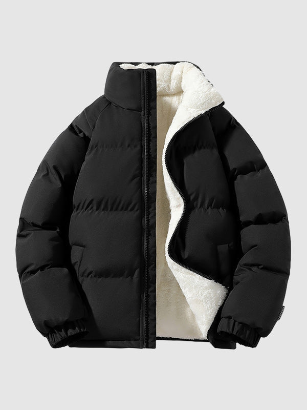 Men's Winter Jacket with Fleece Lining and Waterproof Material
