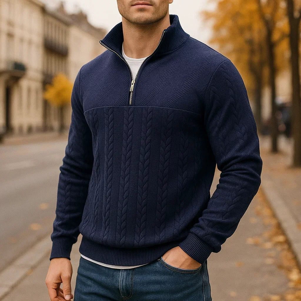 Gerome | Premium Sweatshirt with Quarter Zip