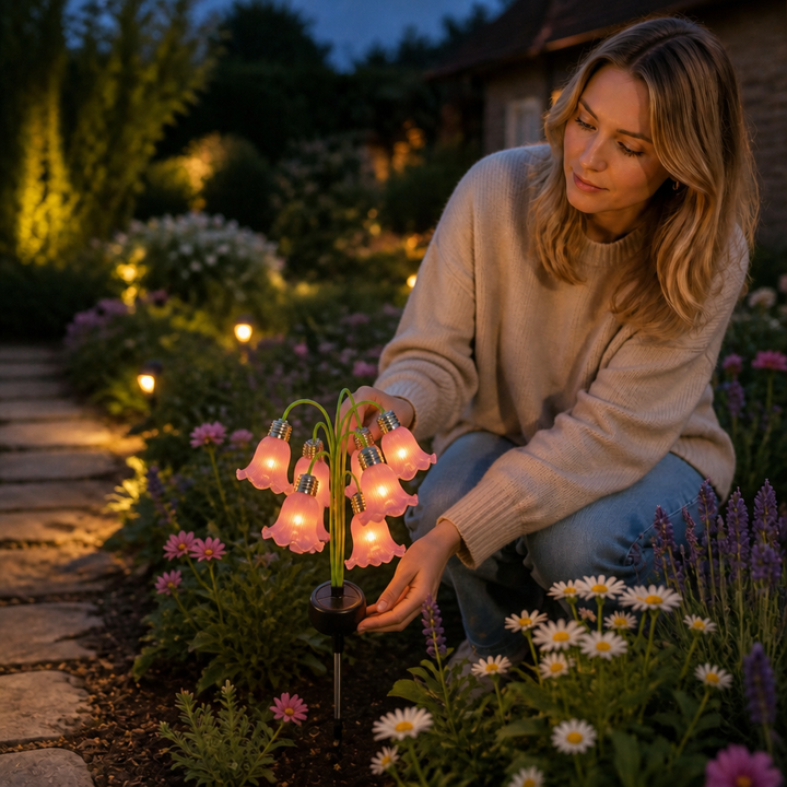 Bloomvale Solar Tulip Garden Path Lights - Elena Harper