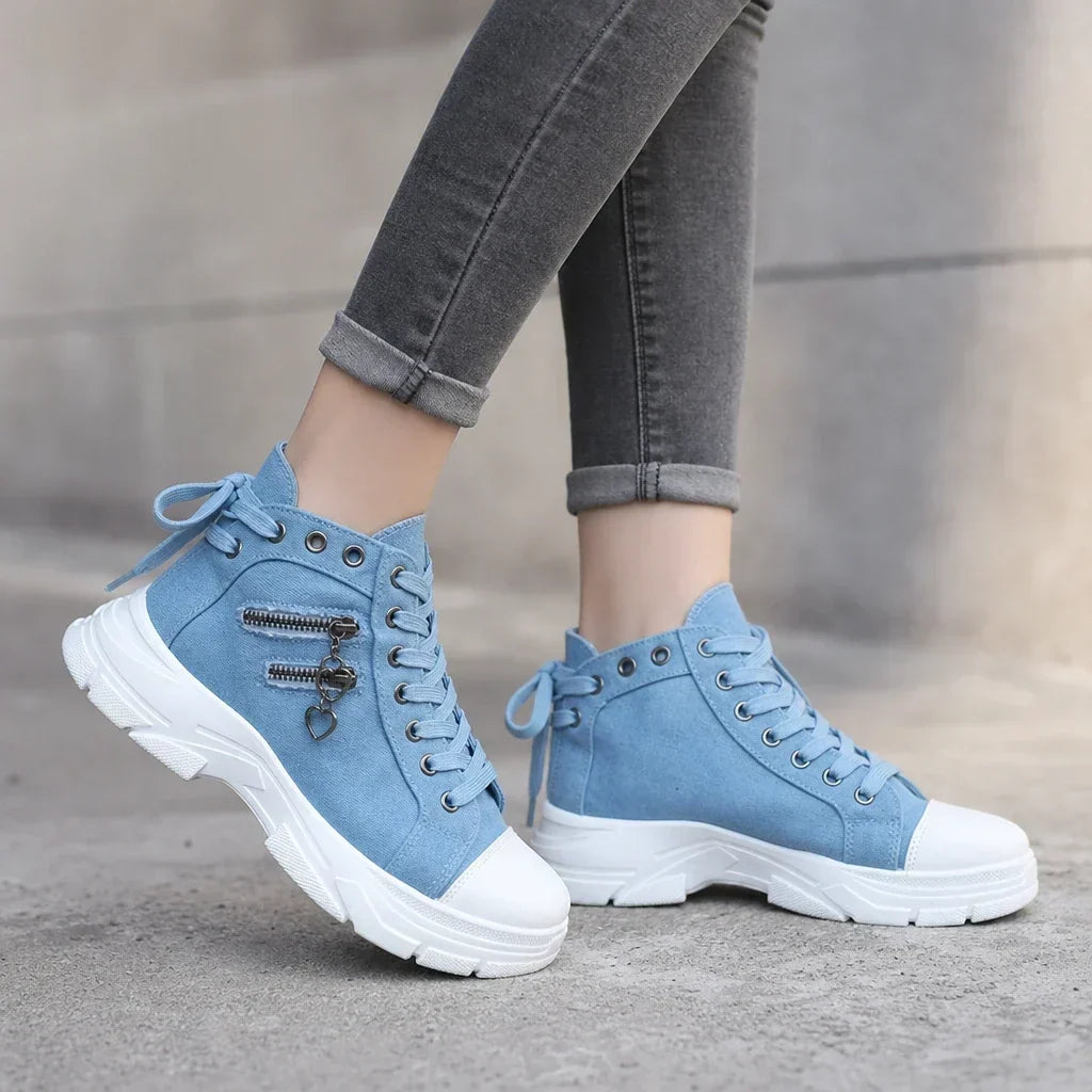 Breezara Lace-Up Platform Sneaker Boots - Elena Harper