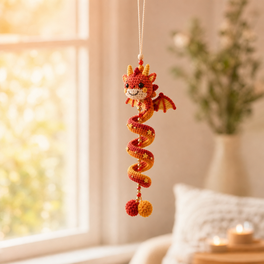 Dracora Spiral Dragon Crochet Ornament Kit - Elena Harper