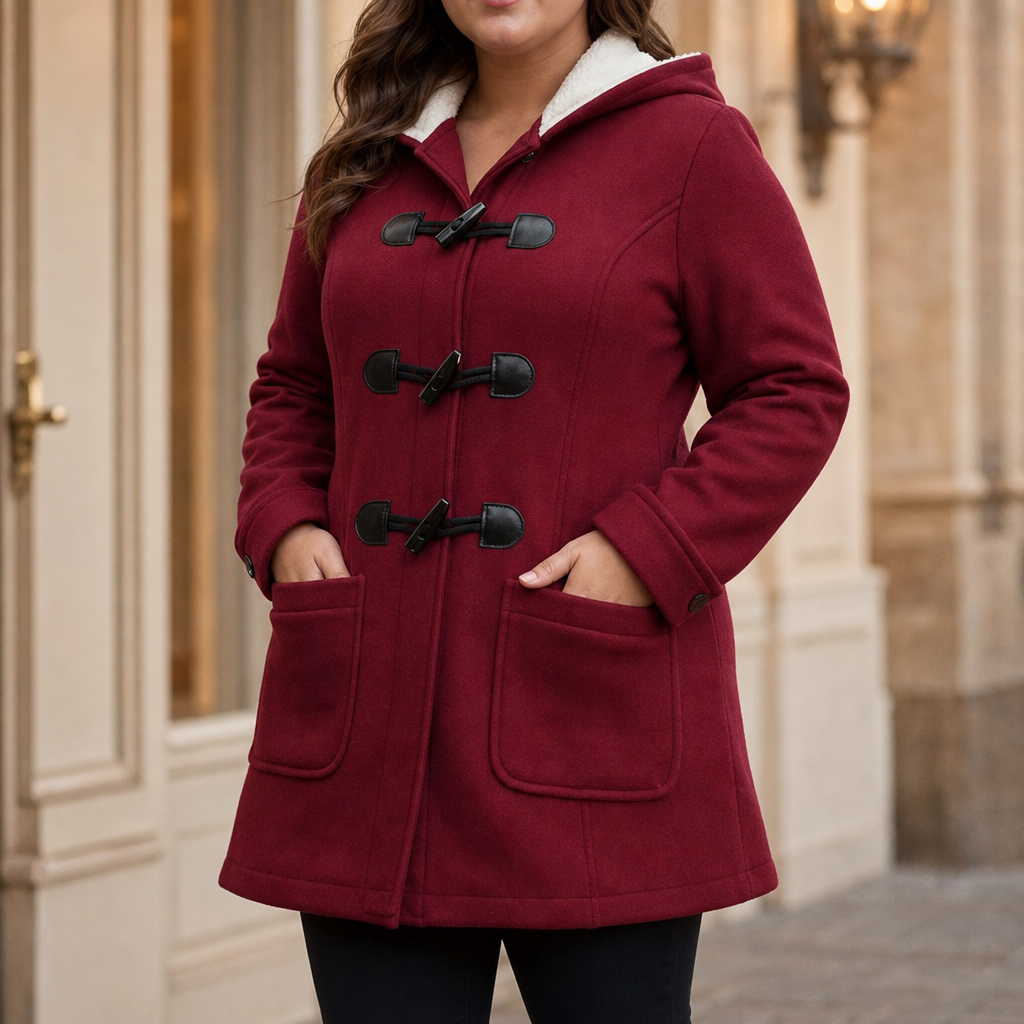 Coatelle Hooded Mid-Length Toggle Winter Coat - Elena Harper