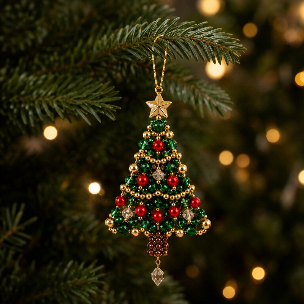 Bead & Bough Beaded Christmas Tree Ornament Kit - Elena Harper
