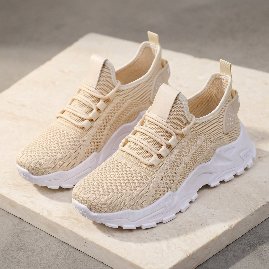 Aerloom Women's Breathable Knit Sneakers for All Day Comfort - Elena Harper