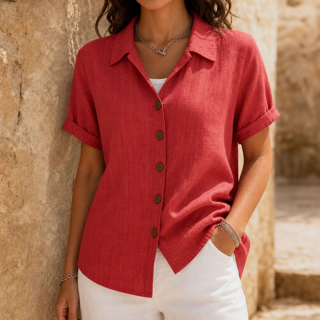 Draperie Relaxed Fit Button-Down Shirt - Elena Harper
