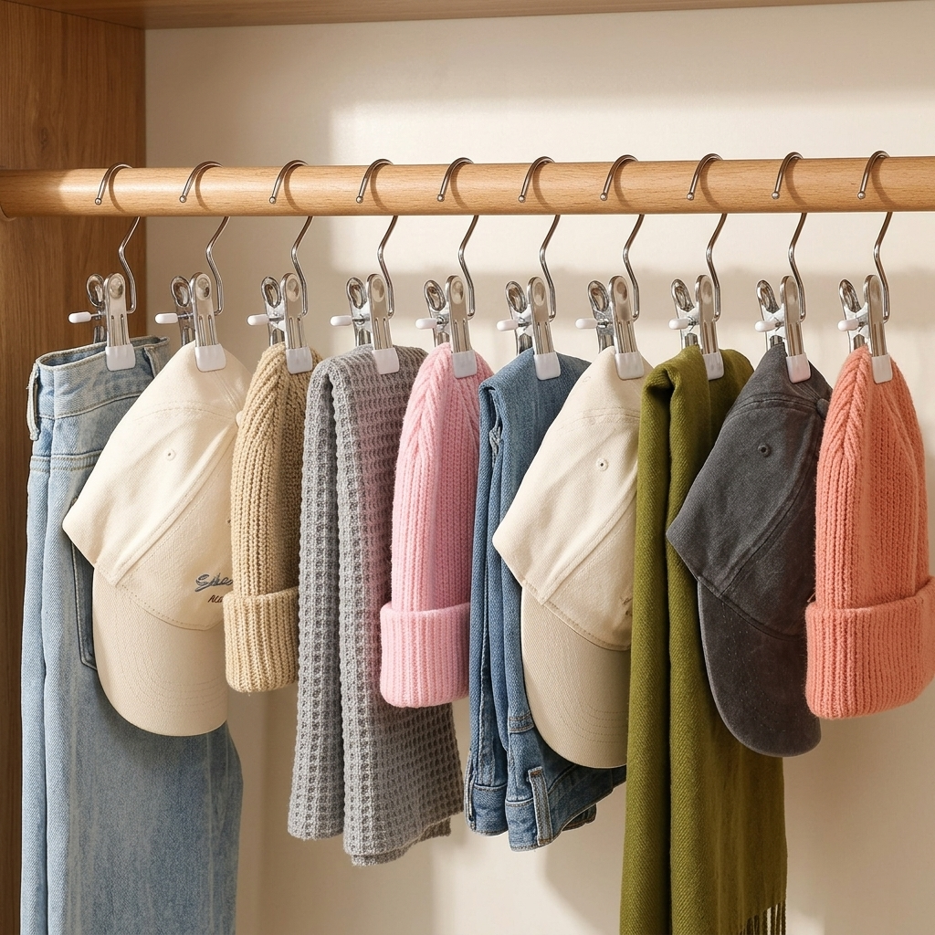 Clipvault Stainless Steel Closet Clip Hooks (20 Pack) - Elena Harper