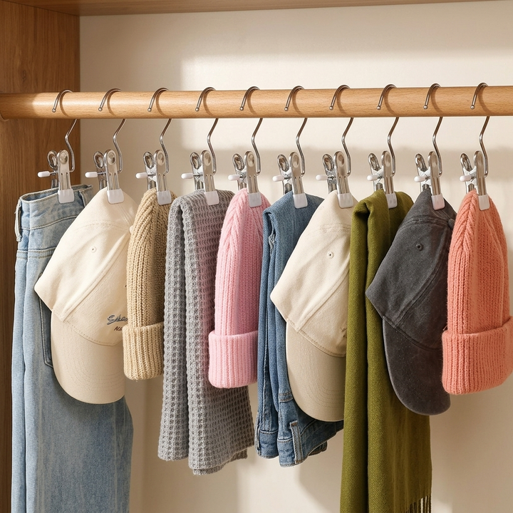 Clipvault Stainless Steel Closet Clip Hooks (20 Pack) - Elena Harper