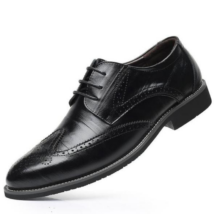 Men's Lace-Up Derby Shoes with Pull Tab