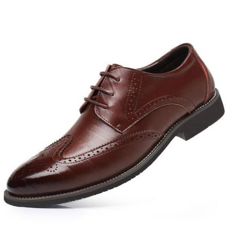 Men's Lace-Up Derby Shoes with Pull Tab