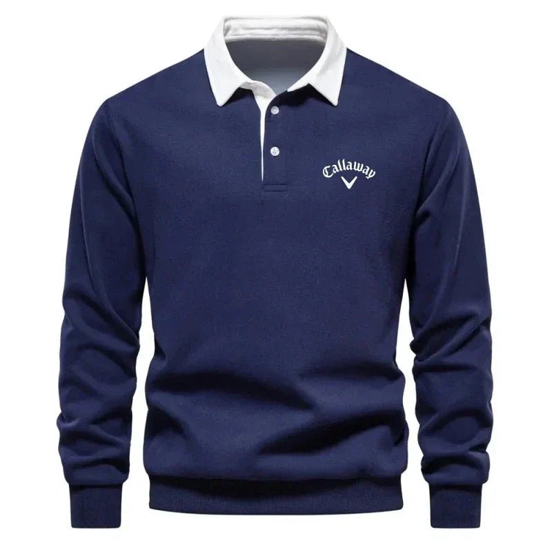 Sebastian | Men's Long Sleeve Polo Sweater Knit Contrast Collar Tailored Fit