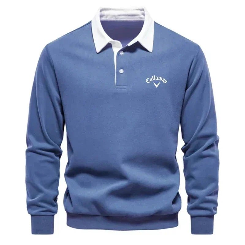 Sebastian | Men's Long Sleeve Polo Sweater Knit Contrast Collar Tailored Fit