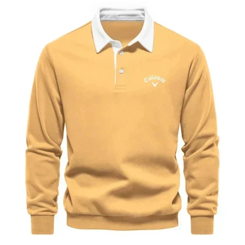 Sebastian | Men's Long Sleeve Polo Sweater Knit Contrast Collar Tailored Fit
