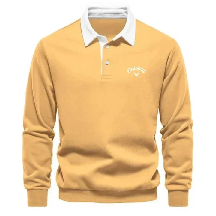Sebastian | Men's Long Sleeve Polo Sweater Knit Contrast Collar Tailored Fit