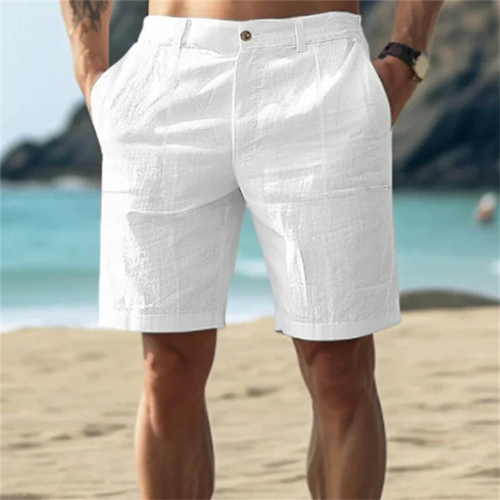 Niklas Men's Linen Shorts Loose Fit Elastic Waistband - Elena Harper