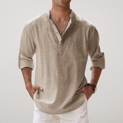 Fabian | Men's Linen Autumn Long Sleeve Shirt Relaxed Fit