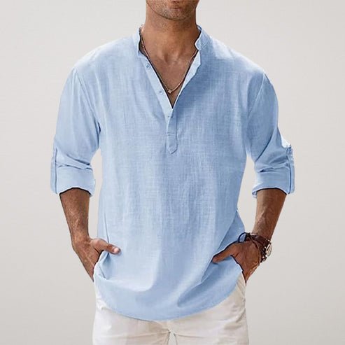 Fabian | Men's Linen Autumn Long Sleeve Shirt Relaxed Fit