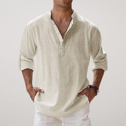 Fabian | Men's Linen Autumn Long Sleeve Shirt Relaxed Fit