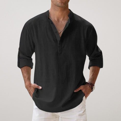 Fabian | Men's Linen Autumn Long Sleeve Shirt Relaxed Fit