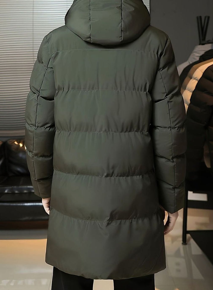 Thomas | Men's Longline Hooded Puffer Jacket Windproof Winter Jacket