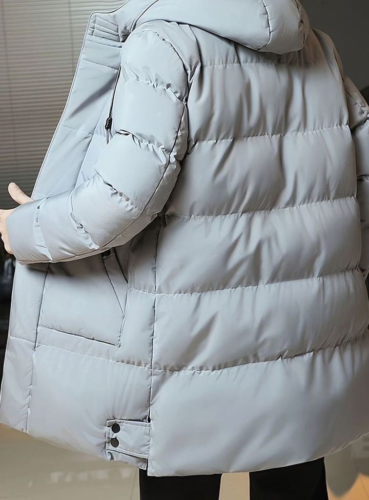 Thomas | Men's Longline Hooded Puffer Jacket Windproof Winter Jacket
