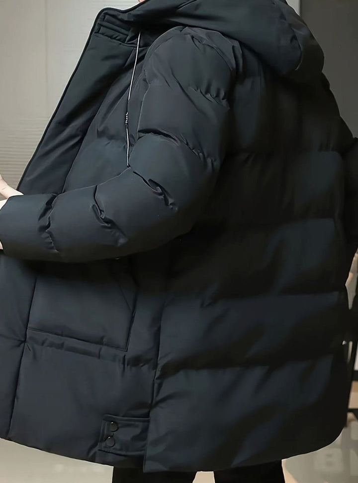 Thomas | Men's Longline Hooded Puffer Jacket Windproof Winter Jacket