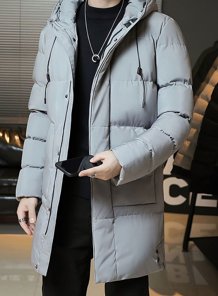Thomas | Men's Longline Hooded Puffer Jacket Windproof Winter Jacket