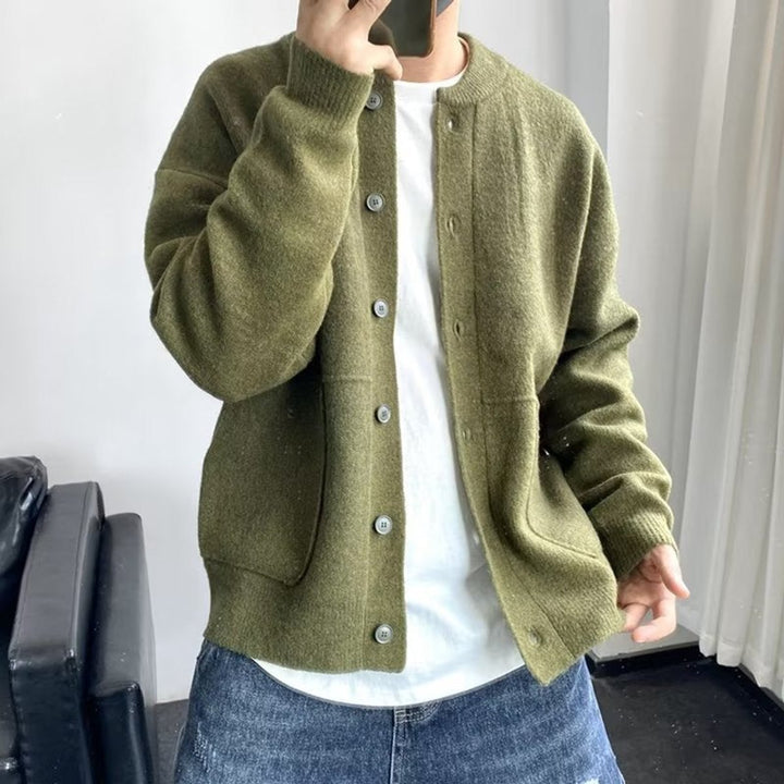 Leon | Men's Oversized Knit Cardigan with Button Placket