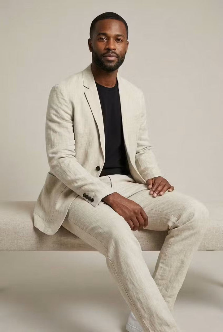 Alexander | Men's Relaxed-Fit Linen Suit Set Blazer and Pants