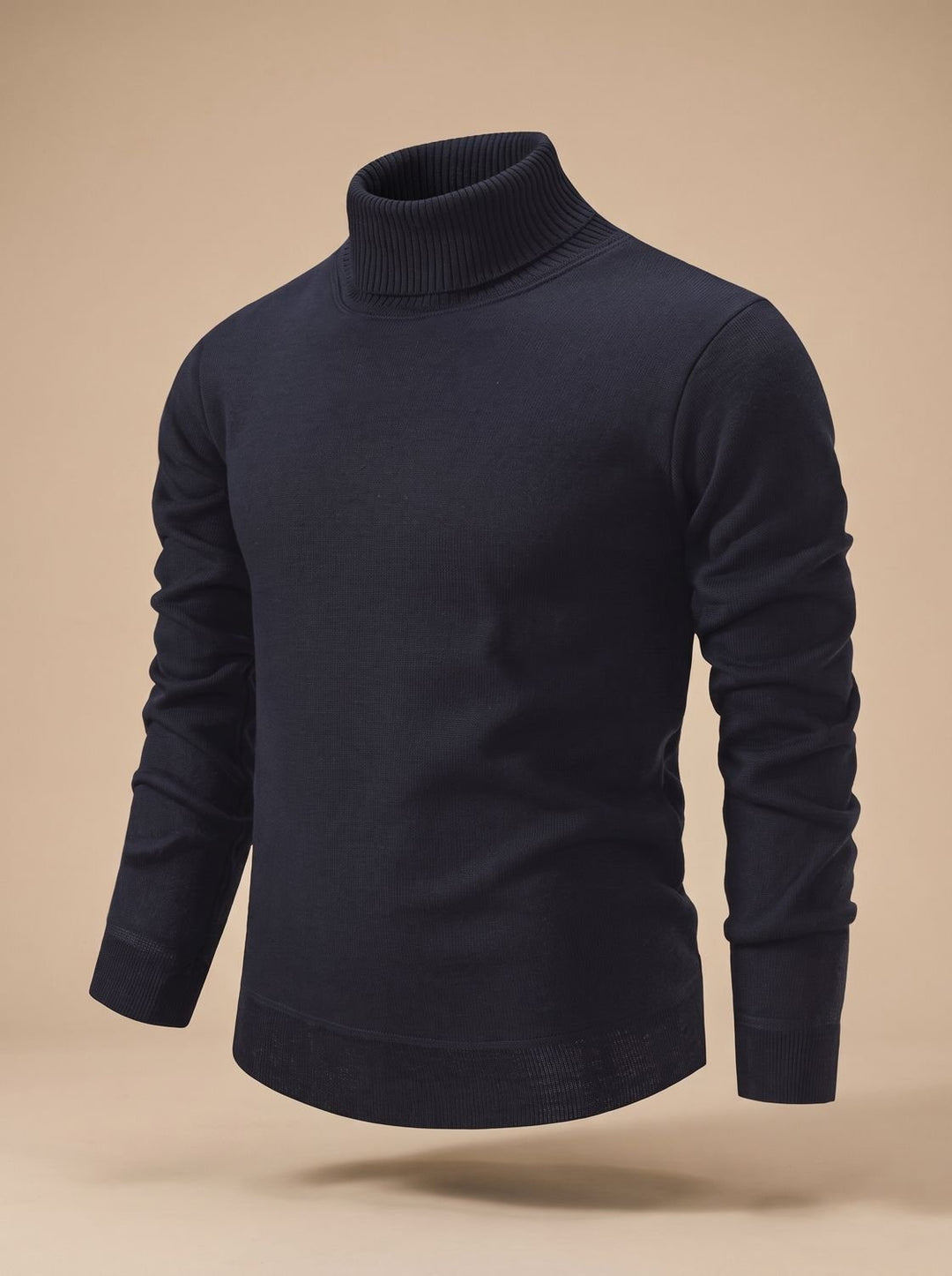 Stefan | Men's Slim-Fit Fine Knit Turtleneck Sweater with Ribbed Cuffs