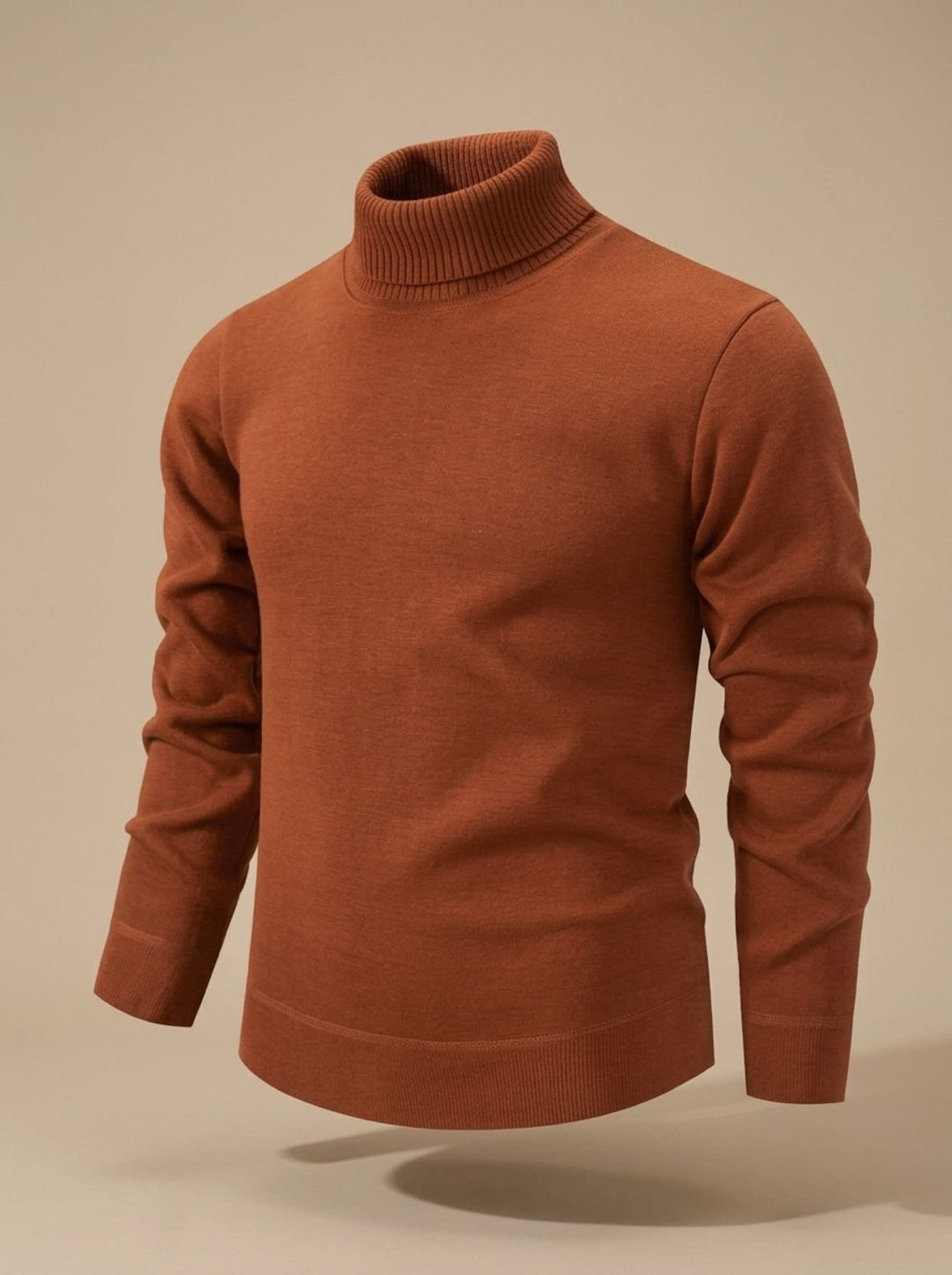 Stefan | Men's Slim-Fit Fine Knit Turtleneck Sweater with Ribbed Cuffs